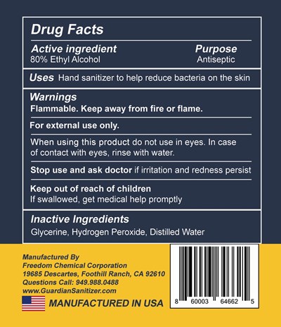 Guardian Hand Sanitizer 1 Gallon Back (Guardian Hand Sanitizer 1 Gallon Back)